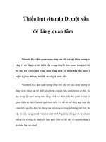 Thiếu hụt vitamin D, một vấn đề đáng quan tâm pptx
