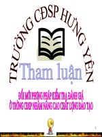 Đổi mới phương pháp kiểm tra đánh giá