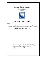 Đề tài phát triển loại hình du lịch văn hóa minh họa tại hội an