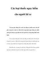 Các loại thuốc nguy hiểm cho người lái xe ppt