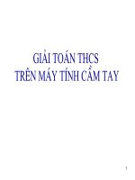 Bài giảng: hướng đẫn sử dụng máy tính cầm tay