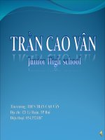 Giới thiệu về trường THCS Trần Cao Vân