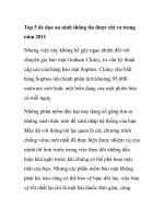 Top 5 đe dọa an ninh thông tin được chỉ ra trong năm 2011 pdf