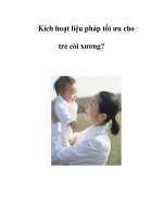 Kích hoạt liệu pháp tối ưu cho trẻ còi xương? docx