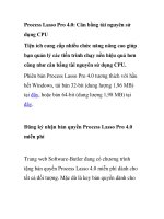 Process Lasso Pro 4.0: Cân bằng tài nguyên sử dụng CPU pptx