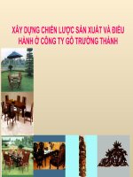 Phương pháp xây dựng chiến lược sản xuất và điều hành ở Công ty gỗ Trường Thành