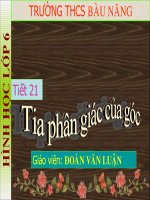 TIA PHÂN GIÁC CỦA MỘT GÓC