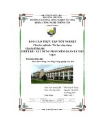 chuyên đề thiết kế - xây dựng phần mềm quản lý thư viện