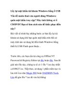 Lấy lại mật khẩu tài khoản Windows bằng ổ USB pot