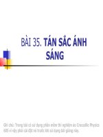 Sự tán sắc ánh sáng