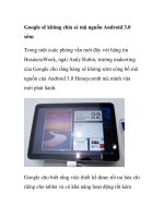 Google sẽ không chia sẻ mã nguồn Android 3.0 sớm docx