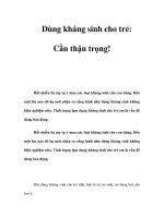 Dùng kháng sinh cho trẻ docx