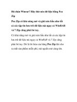 Đã chán Winrar? Hãy thử nén dữ liệu bằng Pea Zip docx