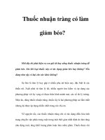 Thuốc nhuận tràng có làm giảm béo? pps