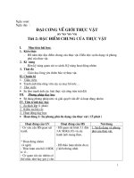 Tiết 2: Đặc điểm chung của thực vật