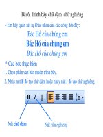 tuan24 Trinh bay chu dam chu nghieng