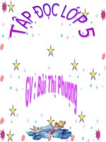 TẬP ĐỌC : PHÂN XỬ TÀI TÌNH - TUÀN 23