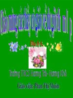 TIẾT 23- KHÍ ÁP VÀ GIÓ TRÊN TRÁI ĐẤT