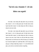 Vai trò của vitamin C với sức khỏe con người pptx