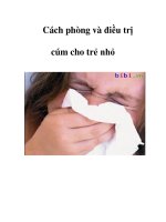 Cách phòng và điều trị cúm cho trẻ nhỏ potx