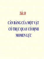 Cân bằng của một vật có trục quay cố định