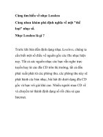 Cùng tìm hiểu về nhạc Lossless doc