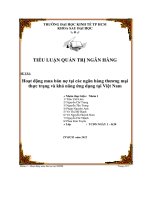 đề tài hoạt động mua bán nợ tại các ngân hàng thương mại thực trạng và khả năng ứng dụng tại việt nam