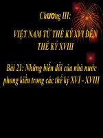bai 21 nhà nước phong kiến XVI - XVIII