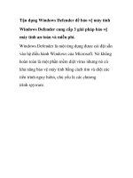 Tận dụng Windows Defender để bảo vệ máy tính Windows pps