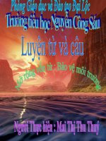 LTVC 5. Luyện tập về QHT