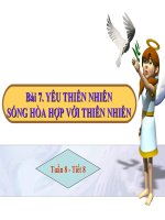 GDCD6 - Bài 7. Yêu thiên nhiên, sống hòa hợp với thiên nhiên