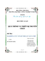 đề tài nghiên cứu về kĩ thuật sấy chè