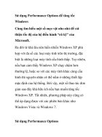 Sử dụng Performance Options để tăng tốc Windows ppt