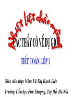 toán lớp 1 Xăng - ti-mét. Đo độ dài