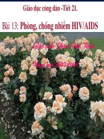 PHÒNG CHỐNG NHIỄM HIV/AIDS