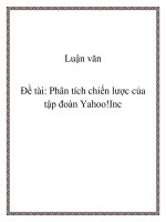 phân tích chiến lược của yahoo
