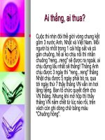 Ai thắng , ai thua