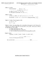 ĐỀ THI LỚP CLC NGHĨA ĐÀN