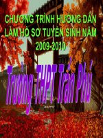 HƯỚNG DẪN LÀM HỒ SƠ TUYỂN SINH ĐH-CĐ 2010 (Tham khảo)