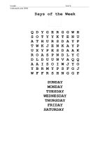 Easy wordsearch for children