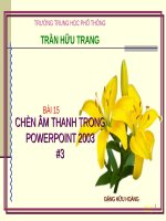 CHÈN ÂM THANH TRONG PP 2003