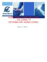 đề tài kiểm toán hàng tồn kho tại công ty cổ phần xây dựng cotec