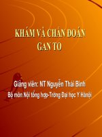 khám và chẩn đoán gan to - bộ môn nội tổng hợp