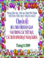 BC chuyên đề Trò chơi dân gian