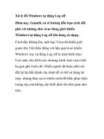 Xử lý lỗi Windows tự động Log off doc