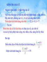 Gia tri cua bieu thuc daiso