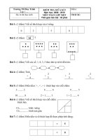 KT giữa kì 1 - Toán lớp 1