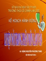 Kế hoạch hoạt động môn Ngữ văn