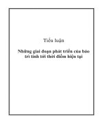 tiểu luận những giai đoạn phát triển của bảo trì tính tới thời điểm hiện tại