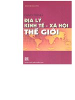 Giáo trình địa lý kinh tế - xã hội thế giới part 1 pot